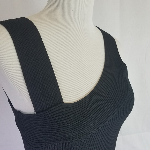 Hadi Collection black asymmetrical tank top blouse - Picture 6 of 8